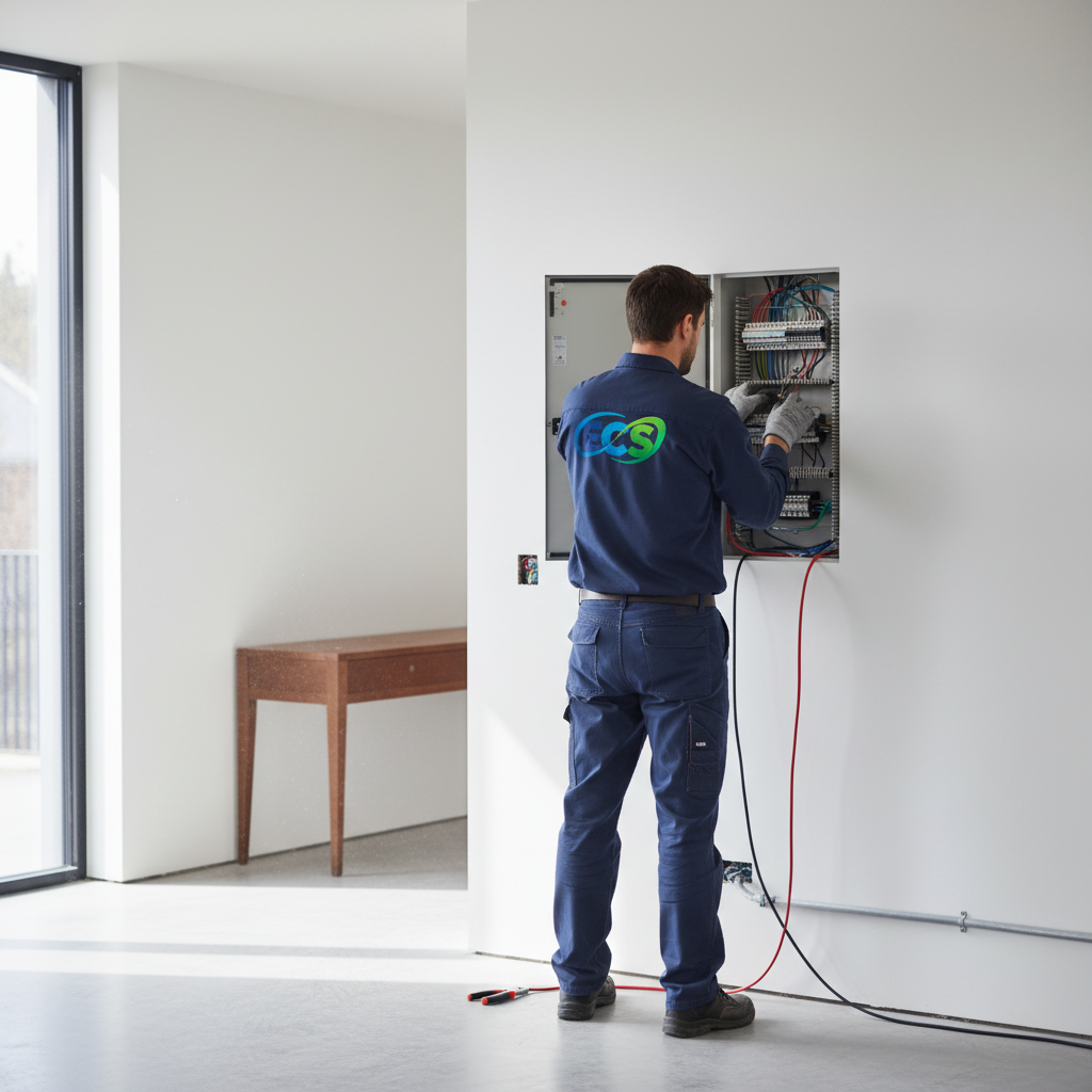 Electricista ECS en casa minimalista